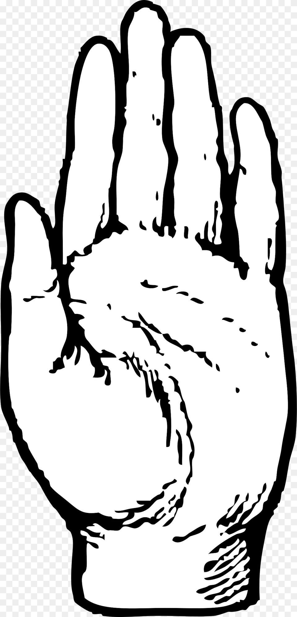 Big Image Left Hand Clipart Black And White, Body Part, Clothing, Finger, Glove Free Transparent Png