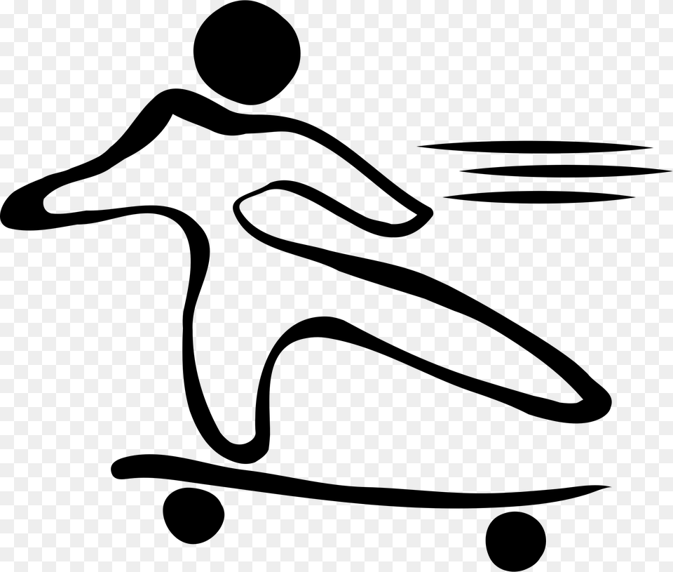 Big Longboarding, Gray Png Image