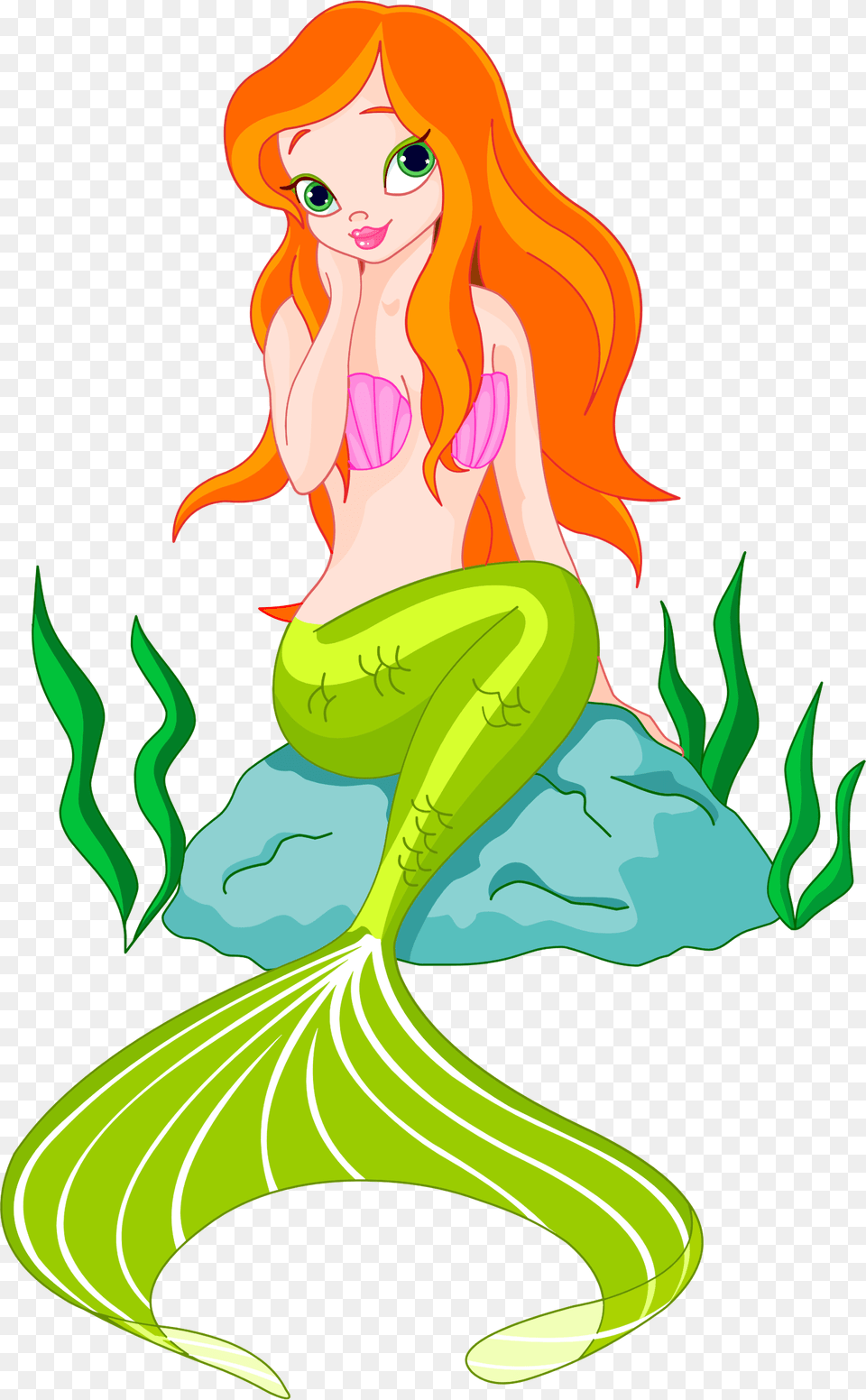 Big Mermaid Cartoon, Art, Graphics, Book, Comics Png Image