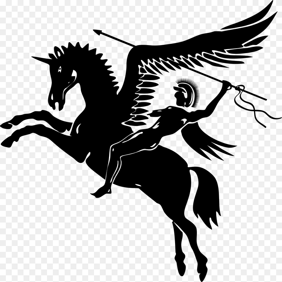 Big Image Pegasus, Gray Png