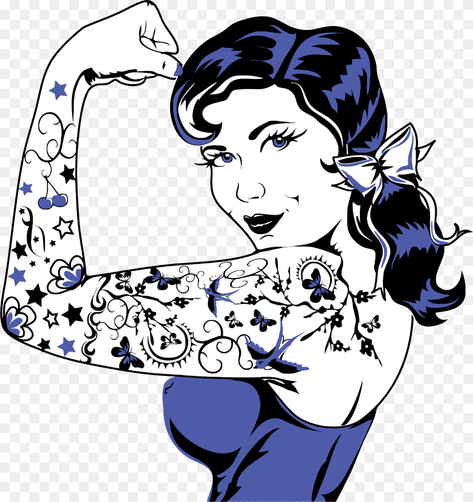 Big Image Pin Up Girls Old School Tattoo, Art, Graphics, Face, Head Free Transparent Png