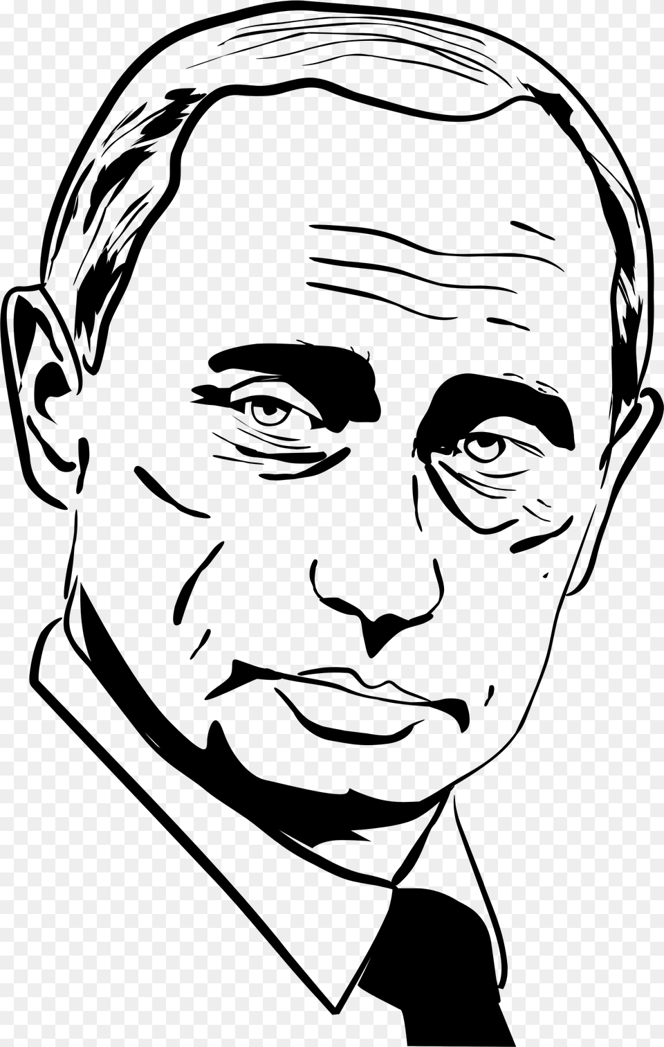 Big Image Putin Clipart, Gray Png