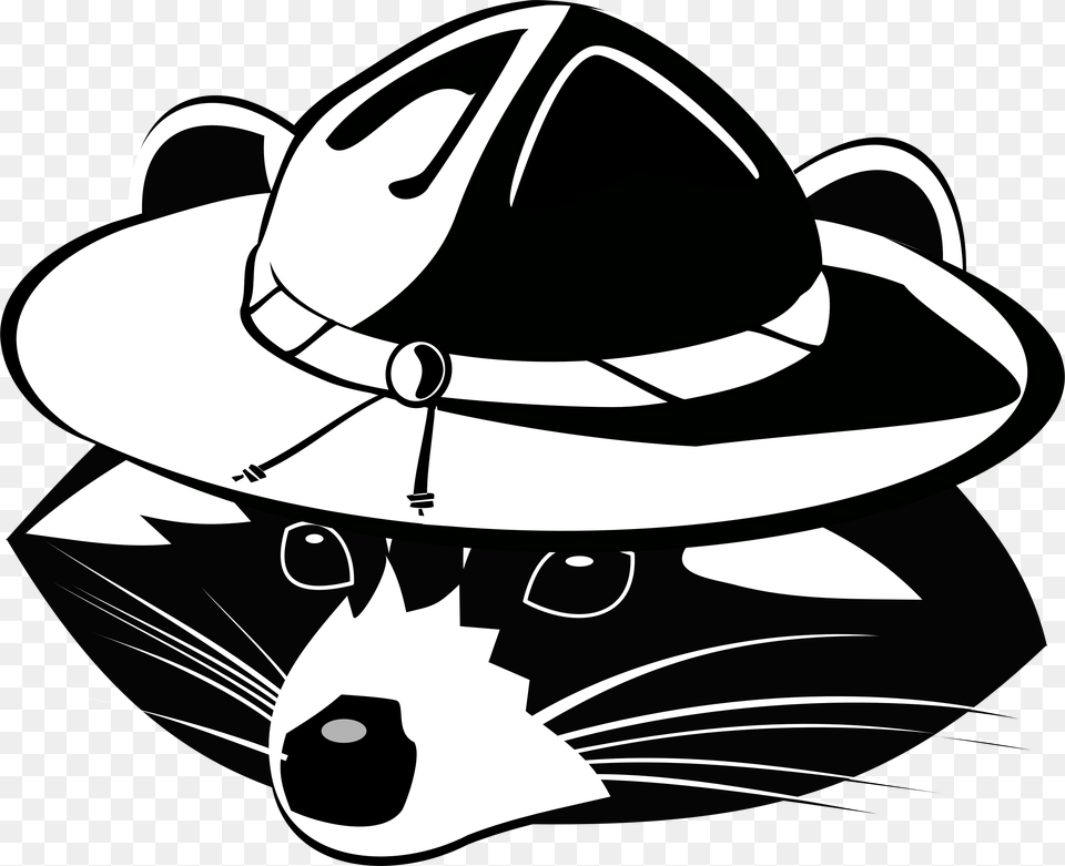 Big Image Raccoon, Clothing, Hat, Stencil, Cowboy Hat Free Png Download