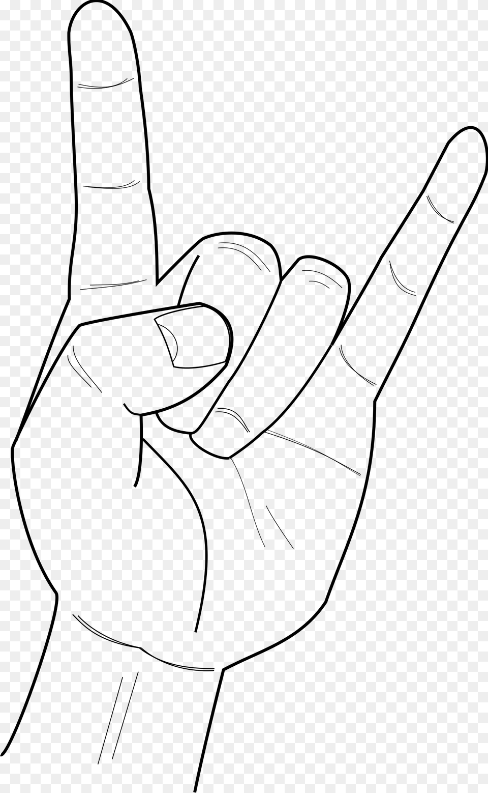 Big Rock Hand Sign Transparent, Gray Png Image