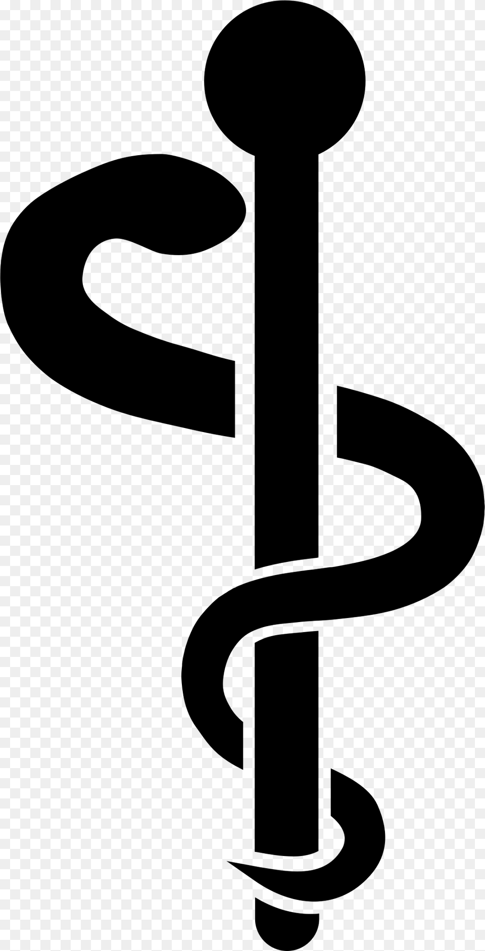 Big Image Rod Of Asclepius Medical Symbol Meaning, Gray Free Png Download