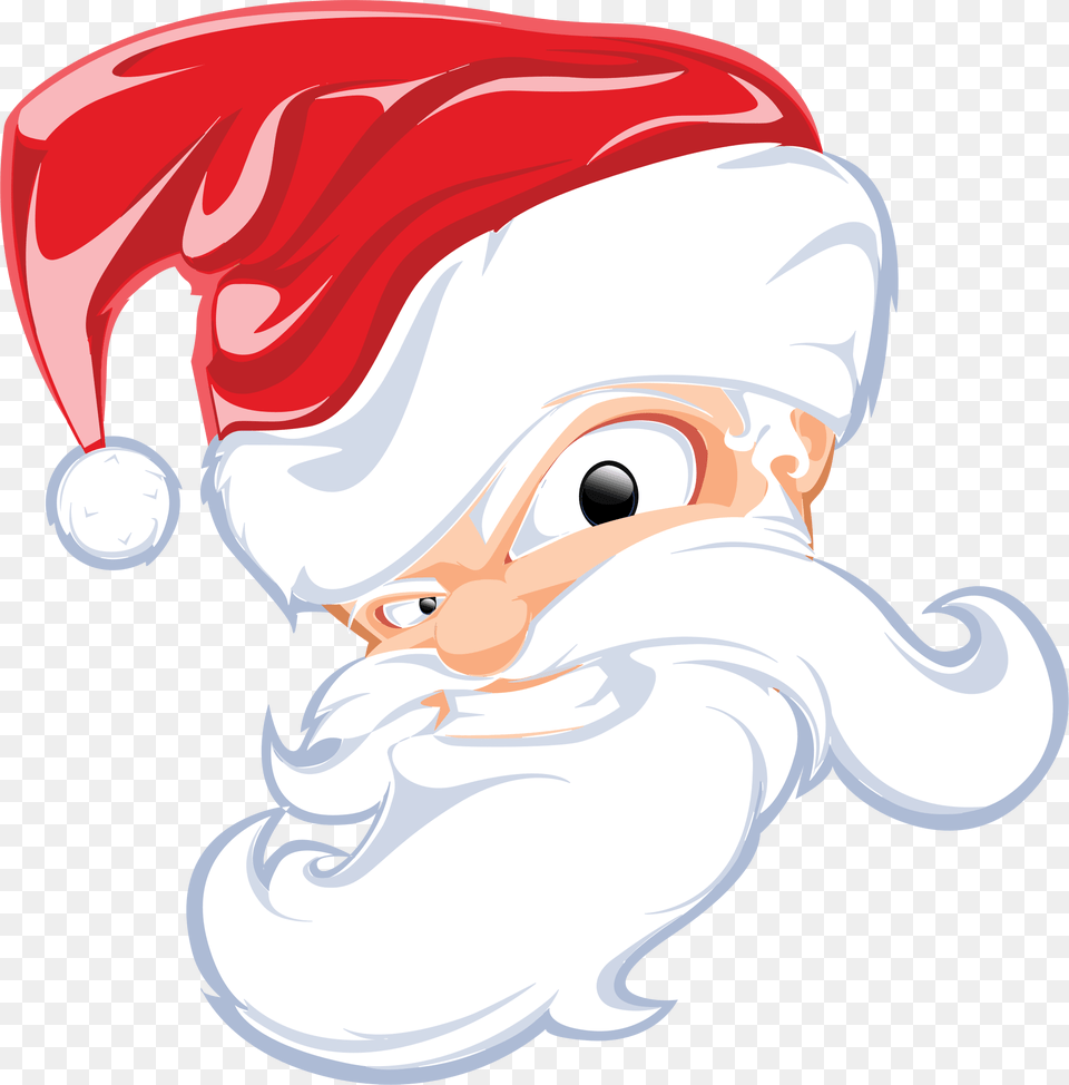 Big Santa Claus Head, Baby, Person, Book, Comics Png Image