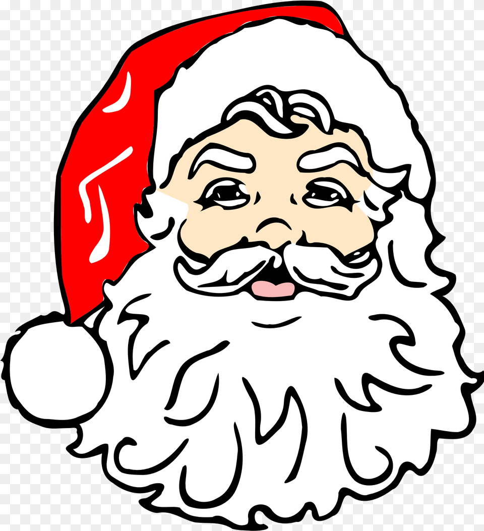 Big Image Santa Face Background, Baby, Clothing, Hat, Person Free Png Download