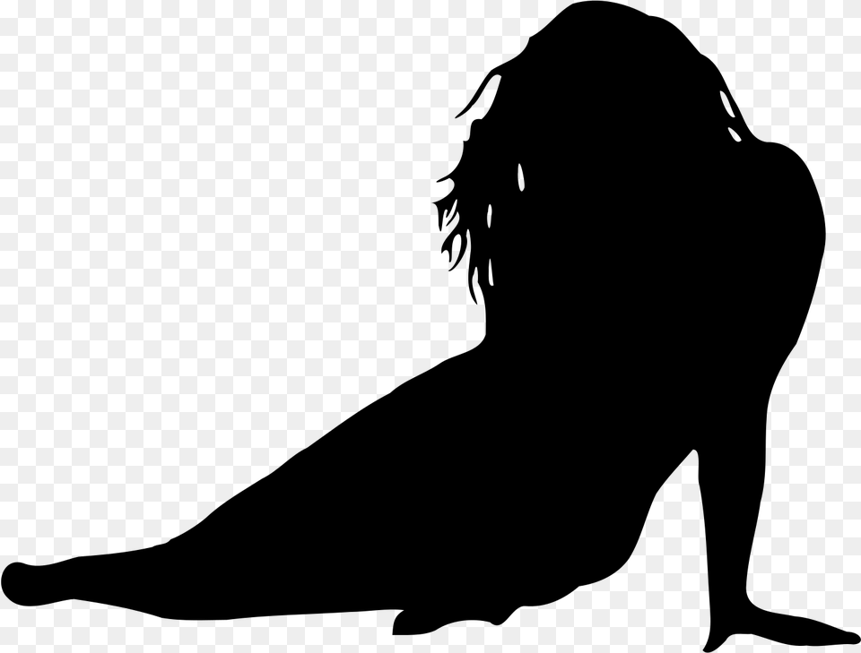 Big Image Scary Woman Silhouette, Gray Free Transparent Png