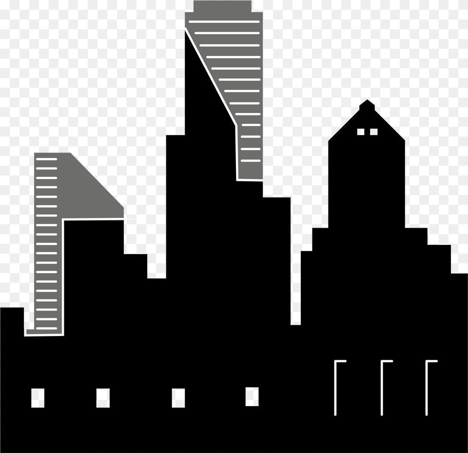Big Image Silhouette City Clip Art, Number, Symbol, Text Free Png Download