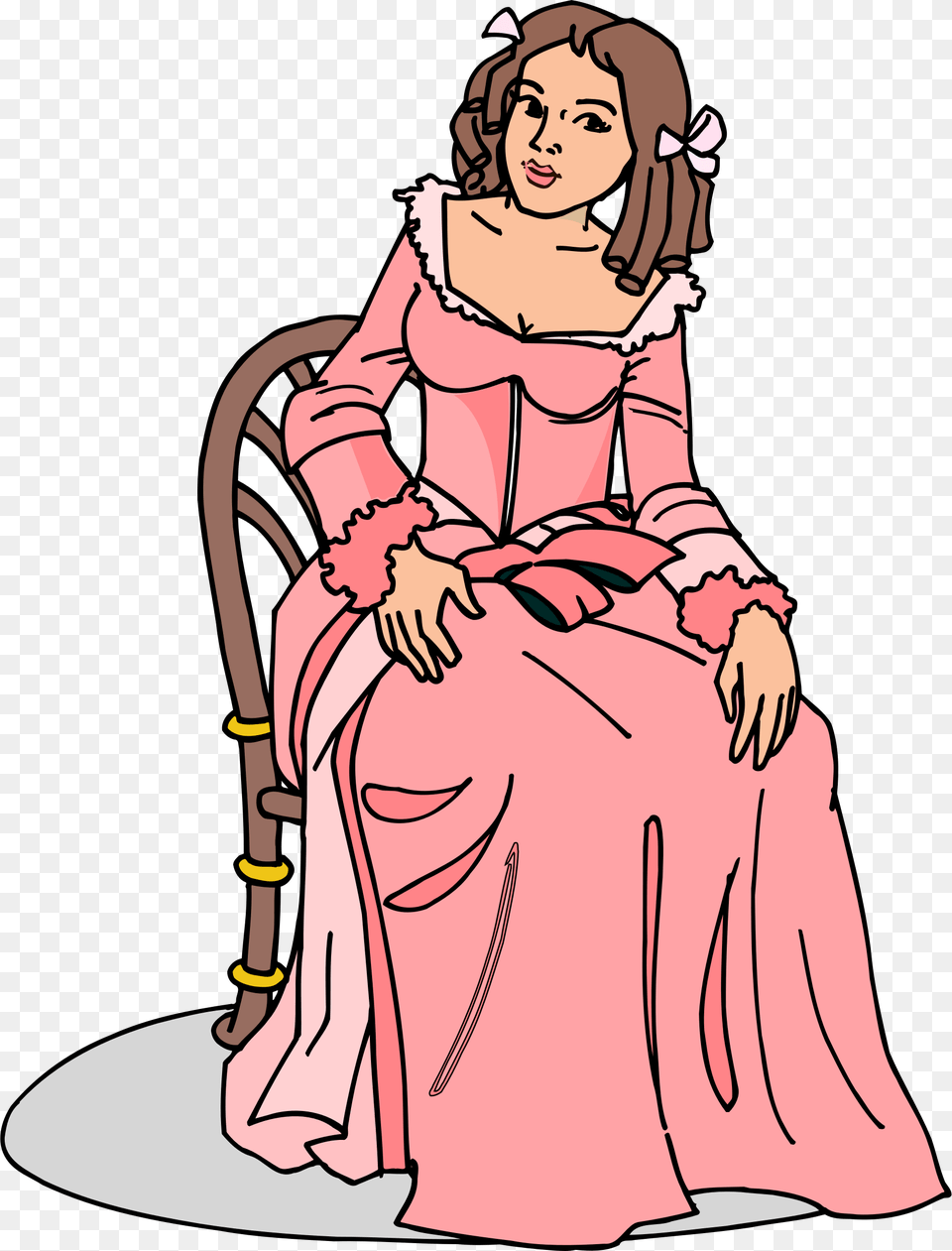 Big Sitting, Clothing, Dress, Adult, Person Png Image