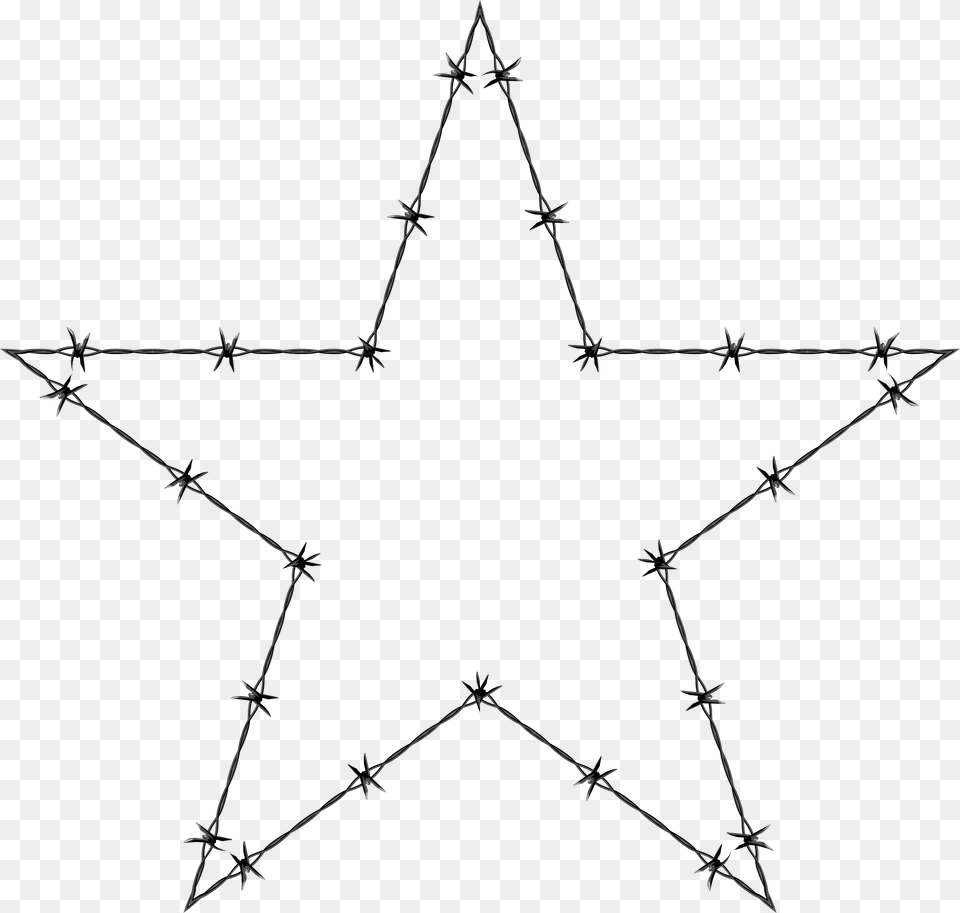 Big Image Star Barbed Wire Vector, Symbol, Star Symbol, Nature, Night Free Transparent Png