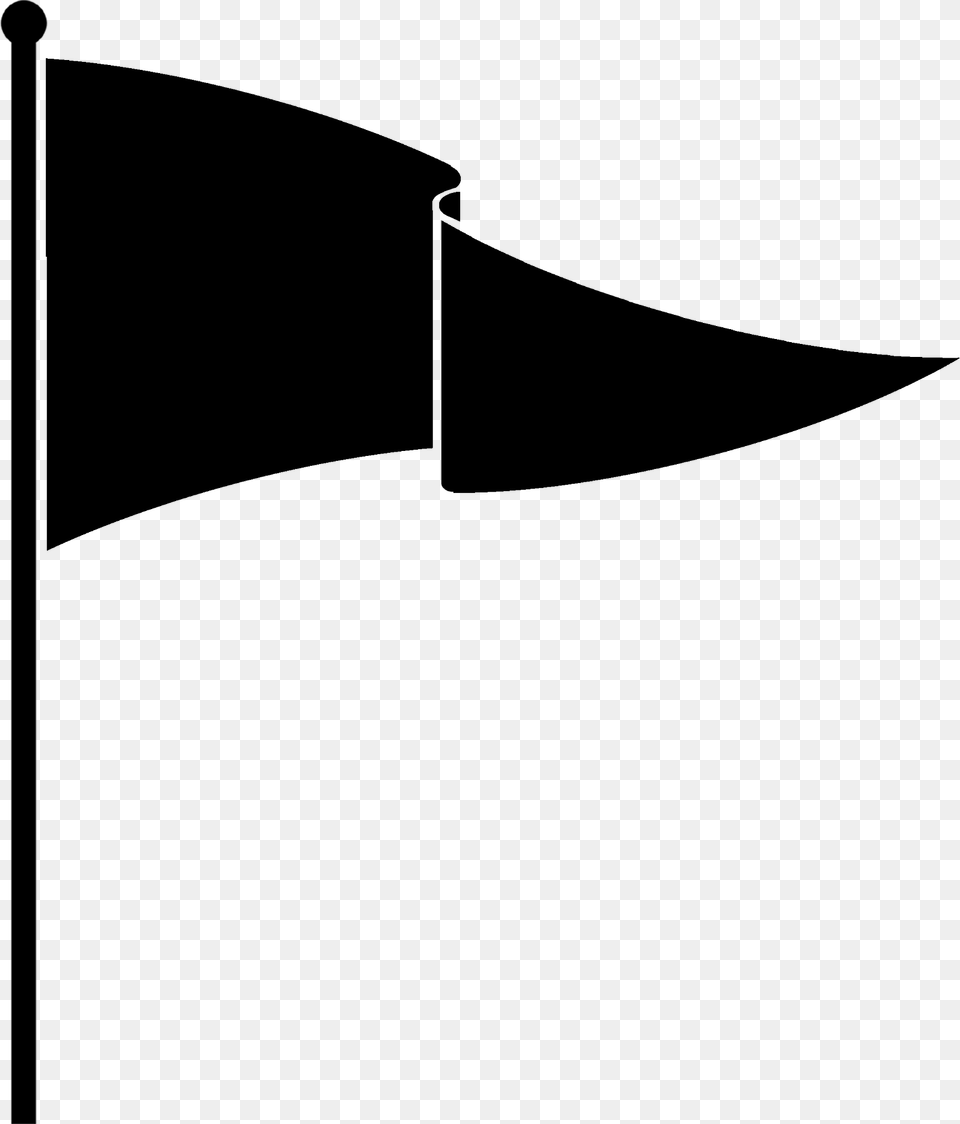 Big Image Waving Flag Icon, Gray Free Png
