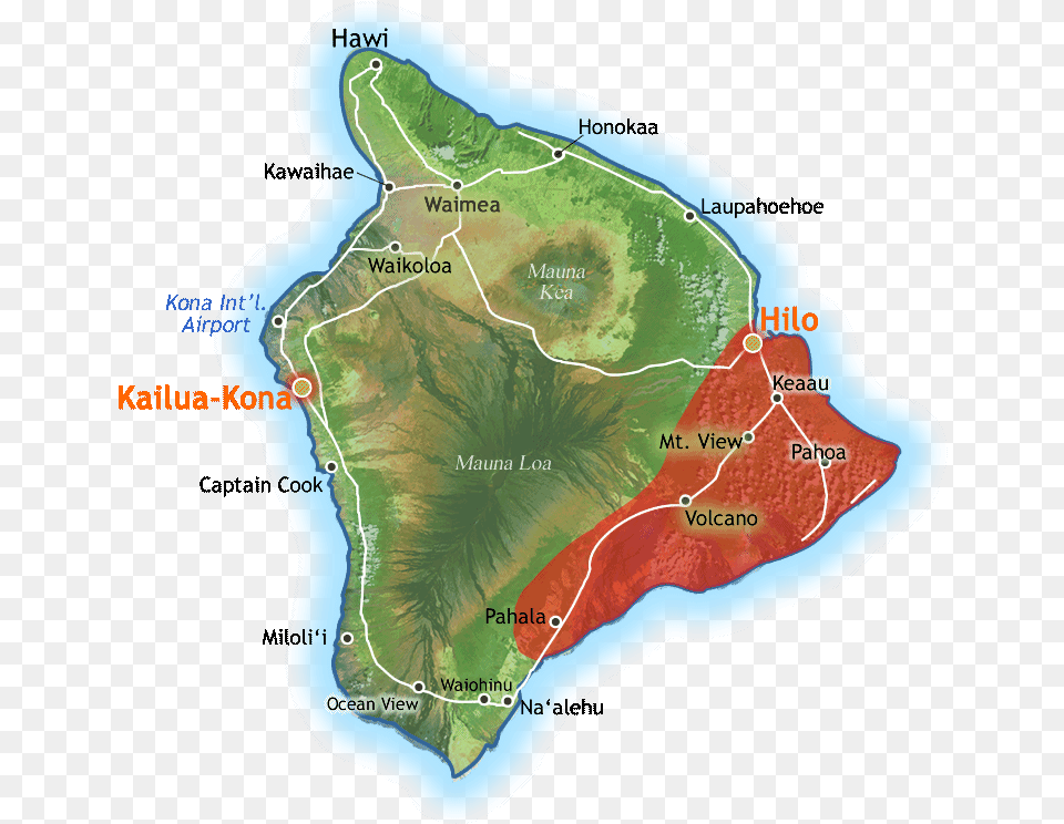 Big Island Of Hawaii, Water, Shoreline, Land, Sea Free Png Download