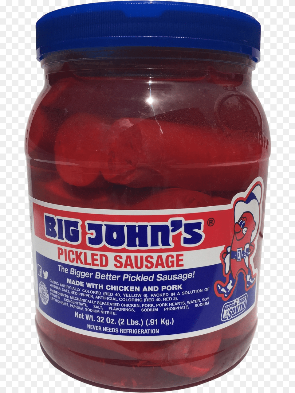 Big John S Pickled Sausage Strawberry, Food, Fruit, Plant, Produce Free Png