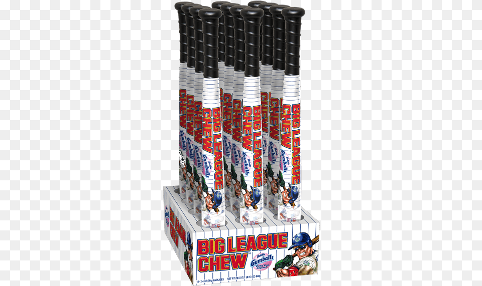 Big League Chew Baseball Bat With Gum, Adult, Male, Man, Person Png Image