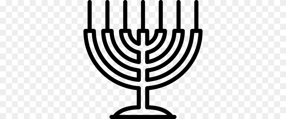 Big Menorah Vector Arca Del Pacto Vector, Gray Free Png Download