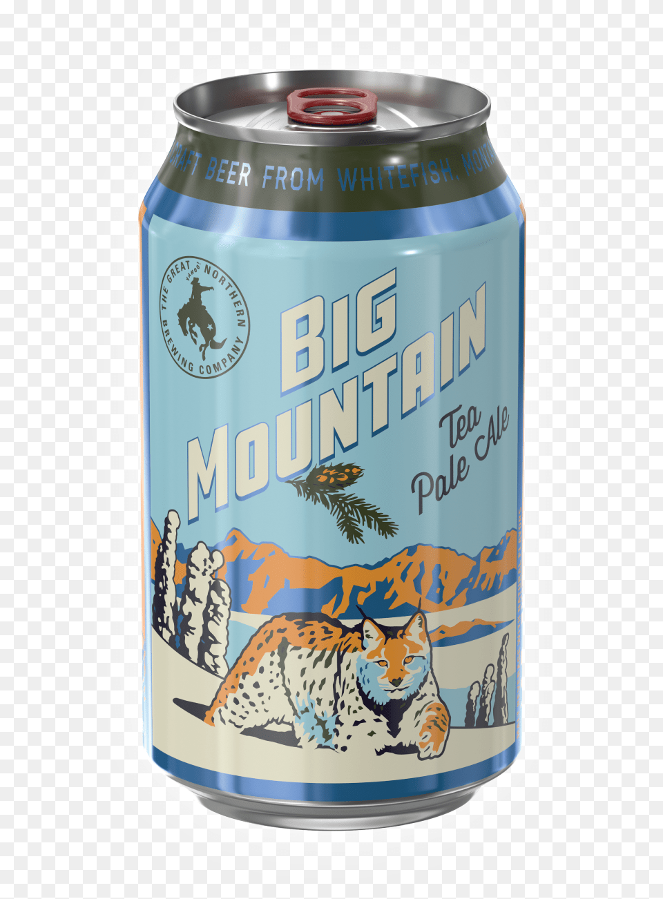 Big Mountain Can Big Mountain Tea Pale Ale, Alcohol, Tin, Beer, Beverage Free Png Download