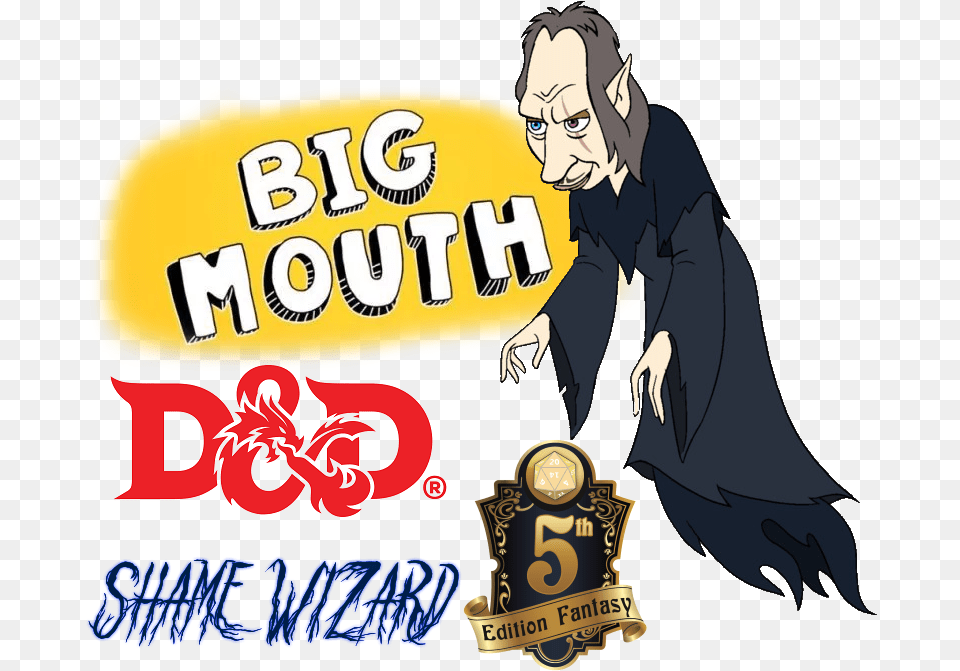 Big Mouth Dampd 5e Shame Wizard Big Mouth Season, Adult, Person, Man, Male Free Png