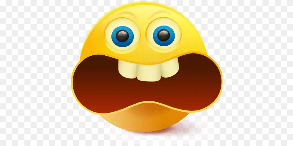 Big Mouth Emoji Transparent Background Smiley, Disk, Food, Egg Free Png
