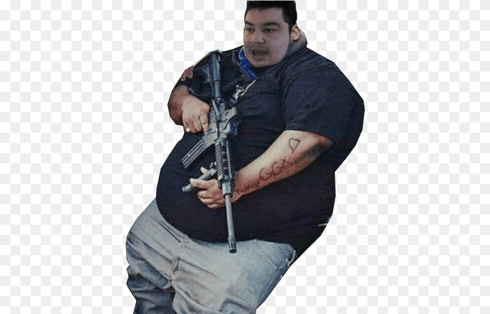 Big Nigga With A Gun, Weapon, Tattoo, Skin, Firearm Free Png Download