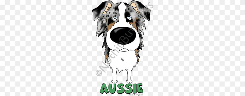 Big Nose Australian Shepherd Light Colored T Shirts Bluemerleherdingdk Round Ornament, Snout, Person, Animal, Canine Png