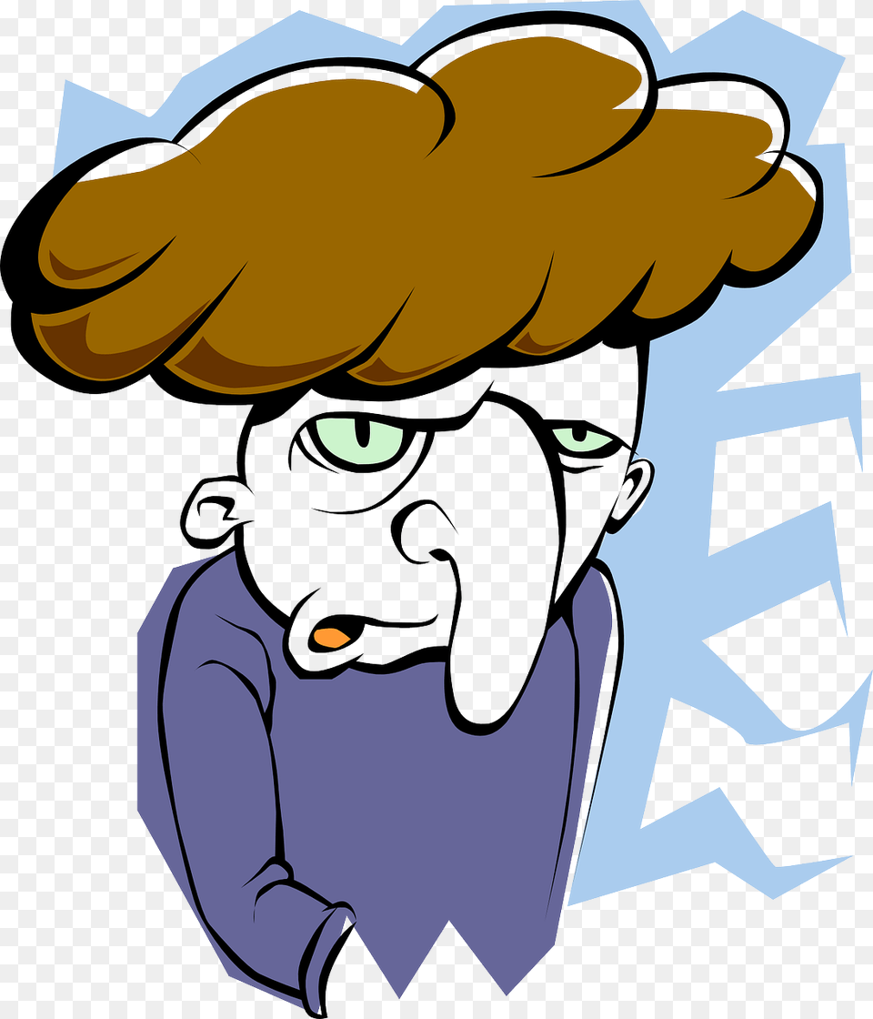 Big Nose Cartoon Character, Book, Comics, Publication, Baby Png Image