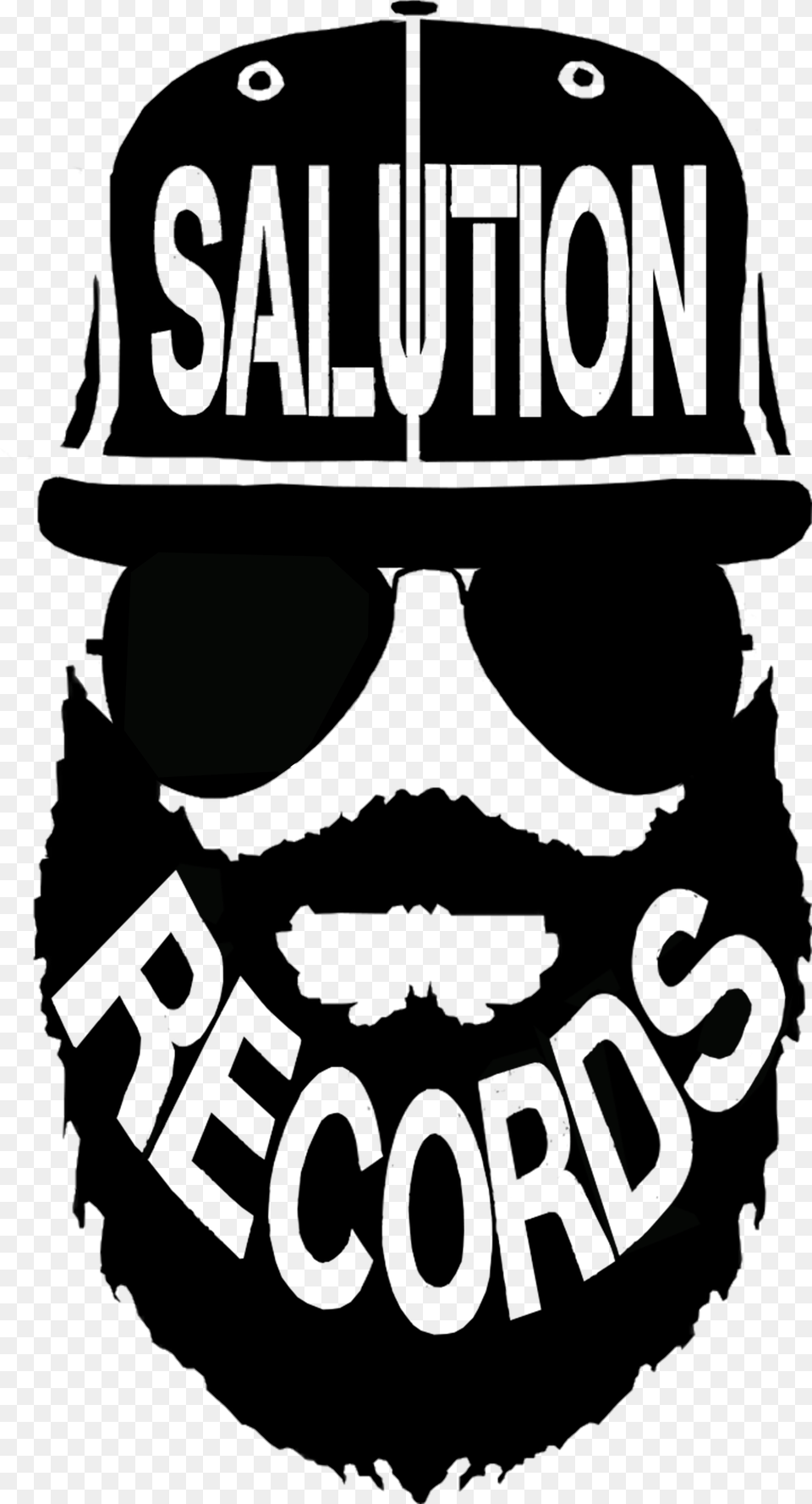 Big Official Bearded Logo Salution Records 2k16 Photography, Face, Head, Person, Blackboard Png Image