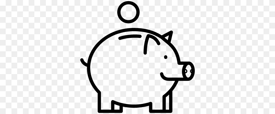 Big Piggy Bank Vectors Logos Icons And Photos, Gray Png Image