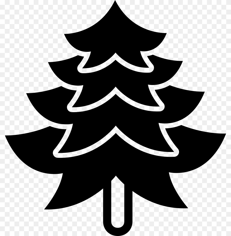 Big Pine Tree Shape Christmas Tree Shape, Stencil, Animal, Fish, Sea Life Free Transparent Png