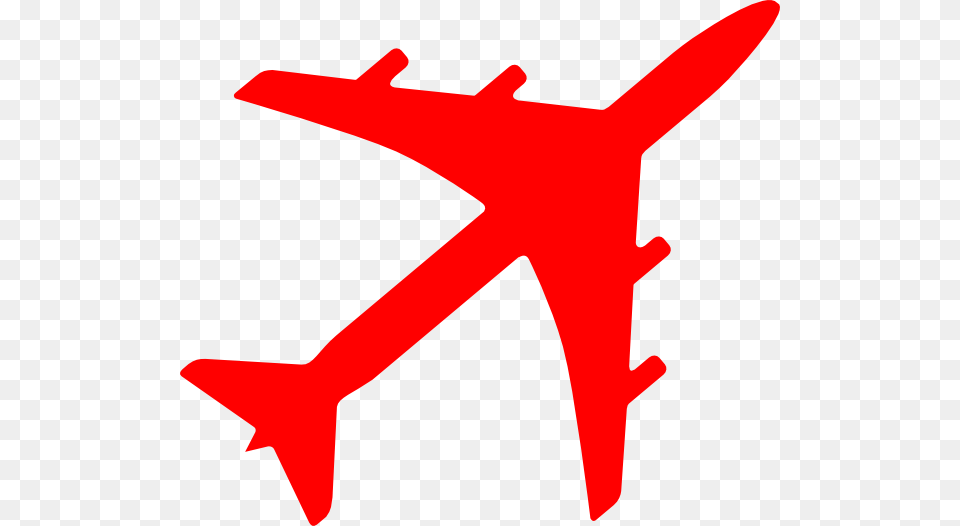 Big Plane Clipart Source Plane Vector Red, Aircraft, Airliner, Airplane, Rocket Free Png Download