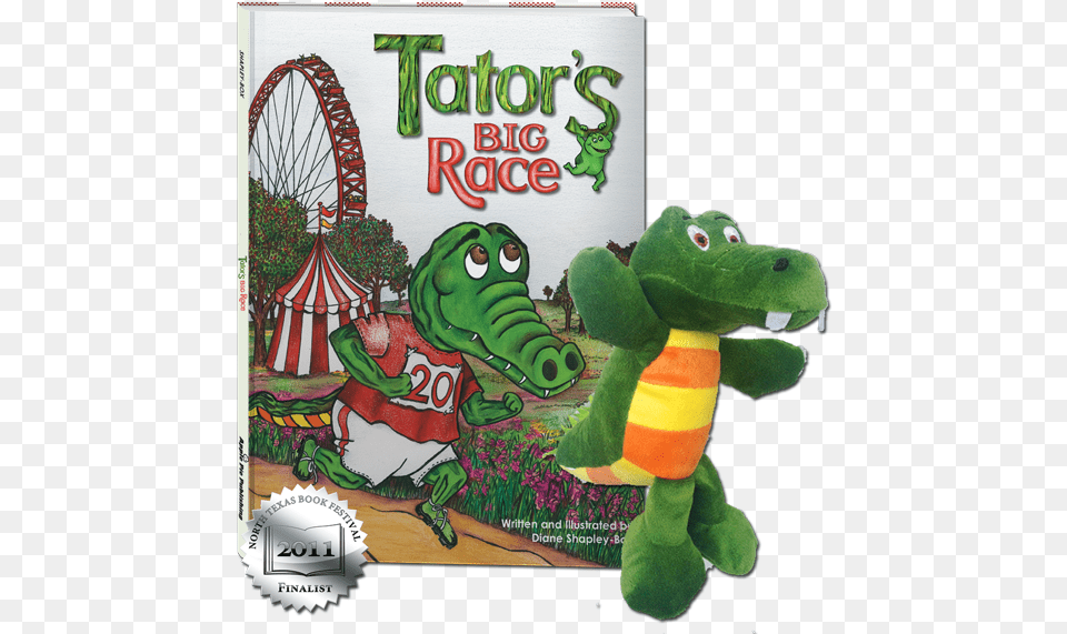 Big Race Book Plush Tator The Gator Tator39s Big Race Book, Teddy Bear, Toy Free Png