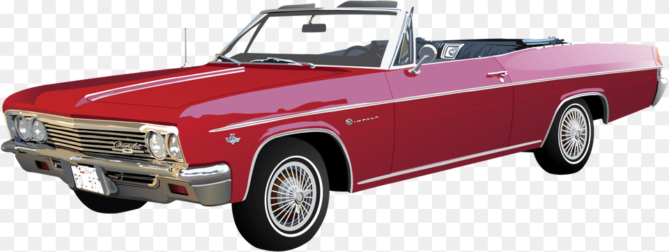 Big Red Car Here Old Cadillac, Convertible, Transportation, Vehicle, Machine Free Transparent Png