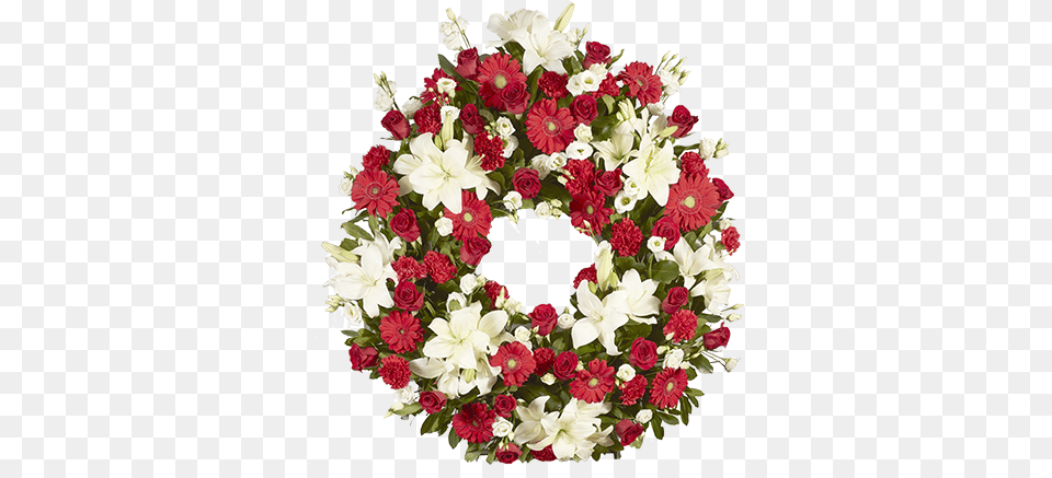 Big Red Funeral Wreath Wreath, Flower, Flower Arrangement, Flower Bouquet, Plant Free Png Download
