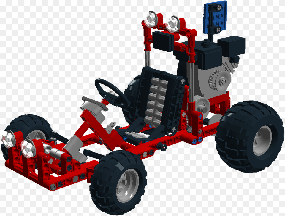 Big Red Go Kart Lego Technic Vehicle Ideas, Transportation, Buggy, Machine, Wheel Free Transparent Png