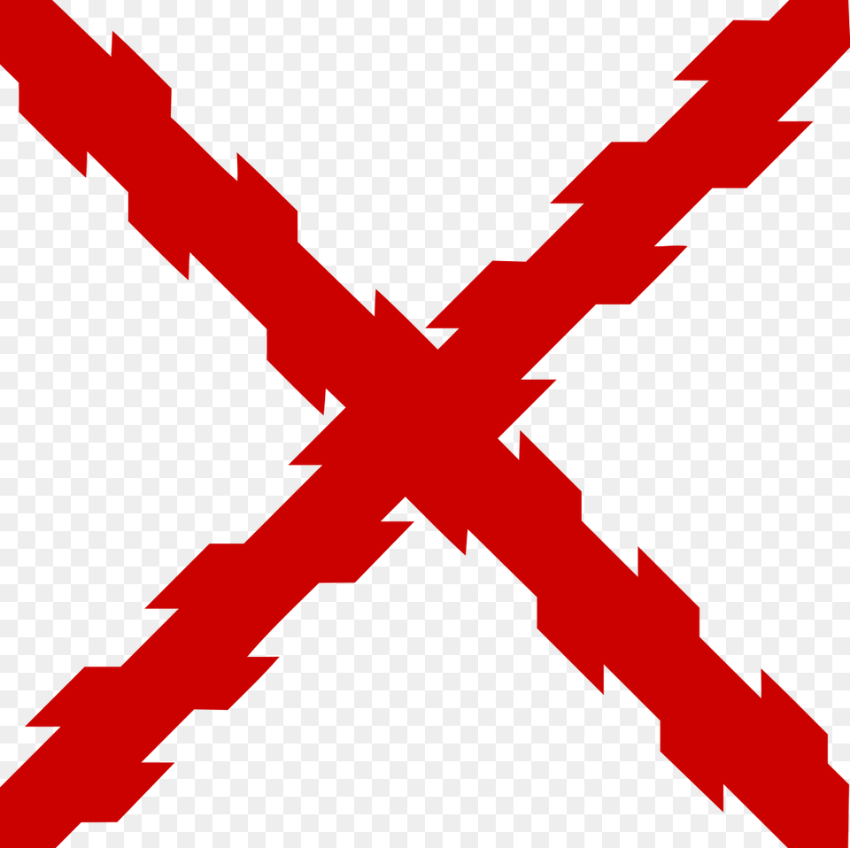 Big Red X Transparent Background Cross Of Burgundy Flag, Symbol, Dynamite, Weapon Free Png