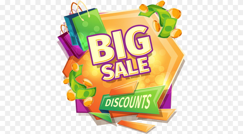 Big Sale Discount Big Sale, Advertisement, Poster, Bag, Dynamite Free Png