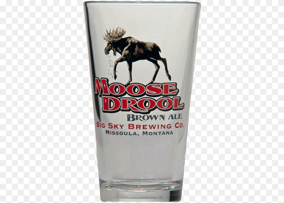 Big Sky Moose Drool Glass Pint Glass, Alcohol, Beverage, Beer, Animal Png Image