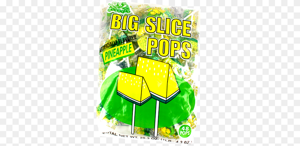 Big Slice Pineapple Pops Graphic Design, Advertisement, Food, Sweets, Poster Png