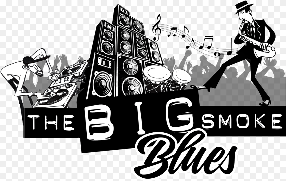 Big Smoke Events Blues Night Kunstdruck Pop Ink Csa Images39 Man Playing Saxophone, Person, Concert, Crowd, Advertisement Free Png Download