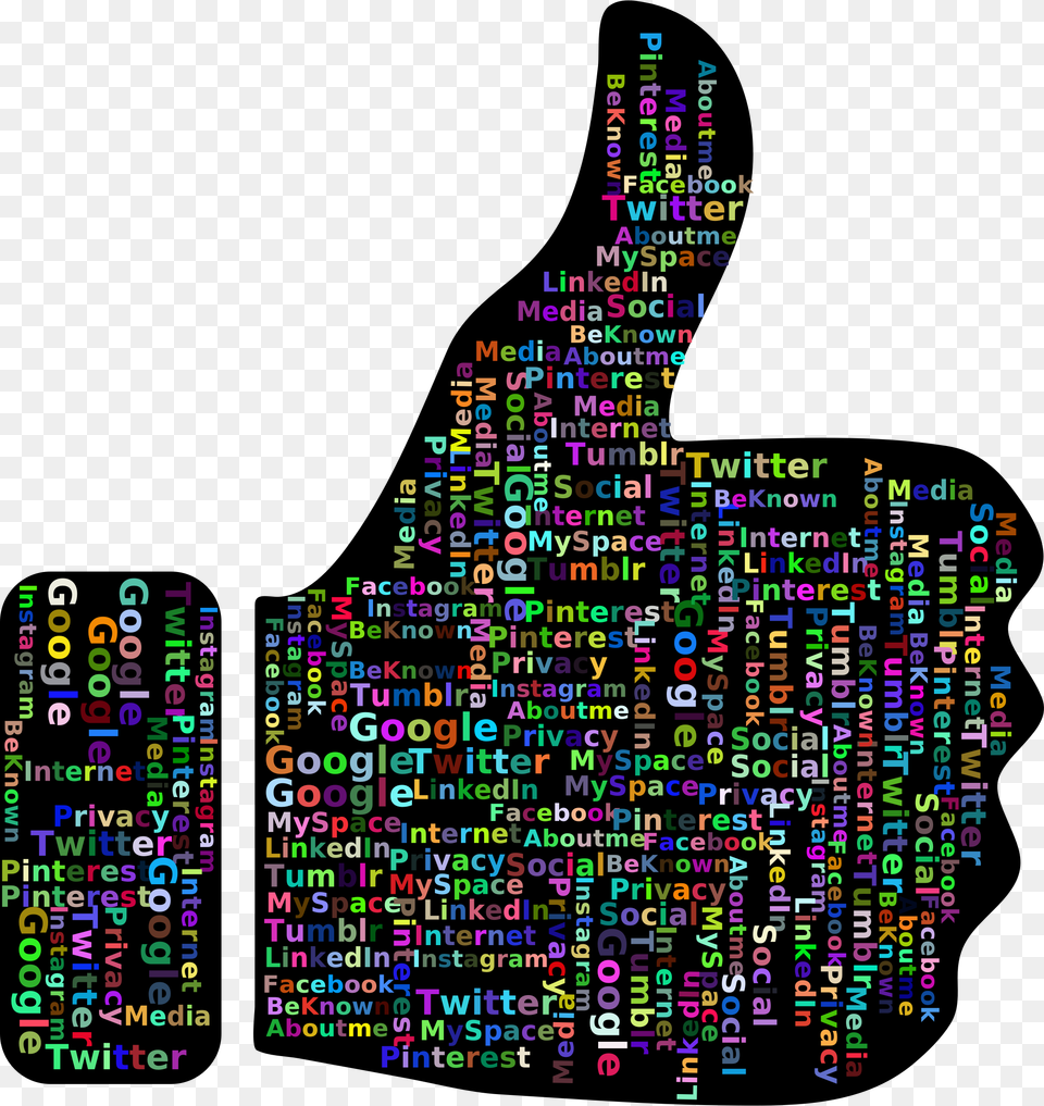 Big Social Media Thumbs Up, Art Free Png Download