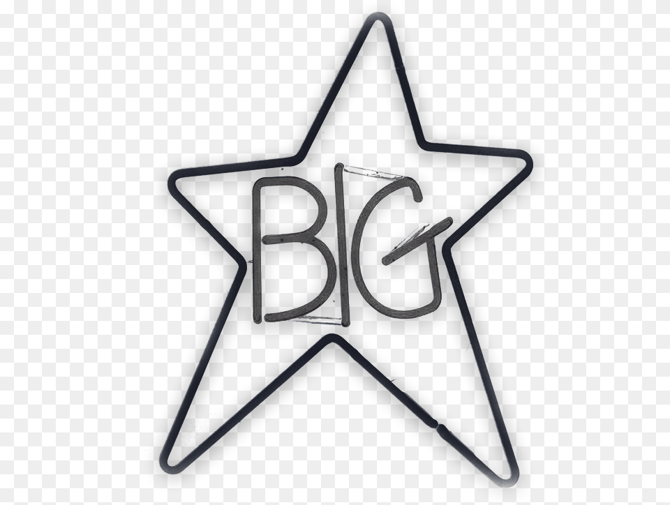 Big Star Big Star Band Tattoo, Star Symbol, Symbol, Light, Blackboard Free Png