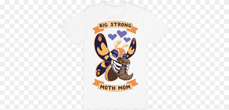 Big Strong Moth Mom Mothra Mens T Shirt Bean Shirt, Clothing, T-shirt, Animal, Bee Free Png Download
