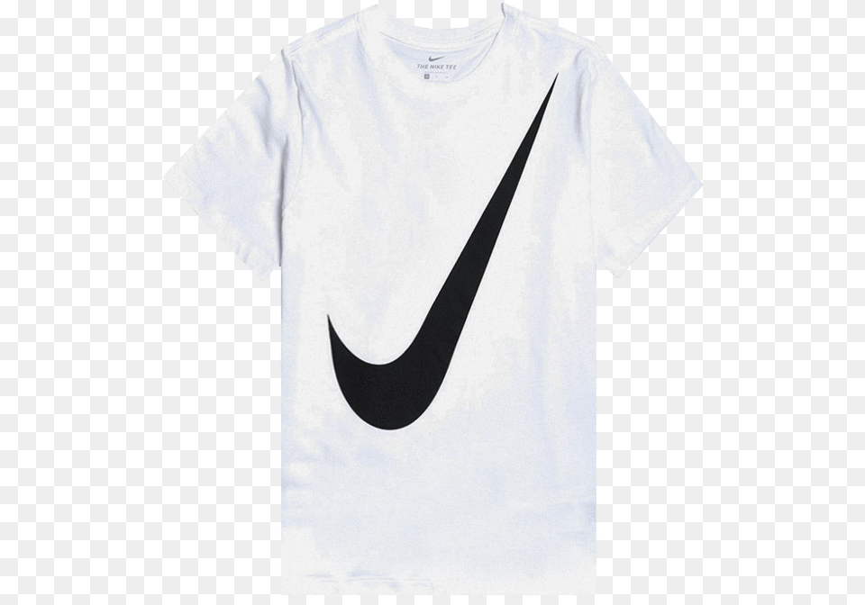 Big Swoosh Whiteblack Floorball, Clothing, T-shirt Png