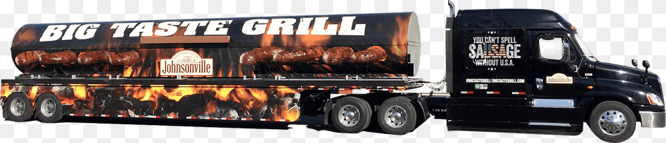 Big Taste Grill Truck Barbecue Grill, Trailer Truck, Transportation, Vehicle, Machine Png
