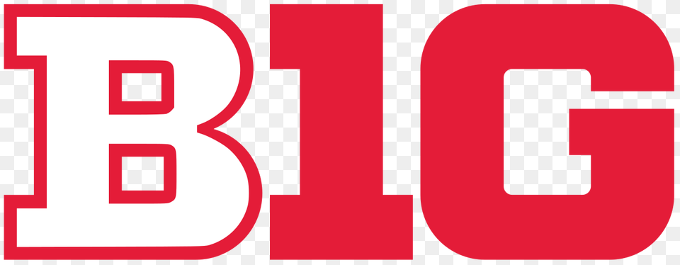 Big Ten Logo In Nebraska Colors, Text, Number, Symbol, First Aid Png