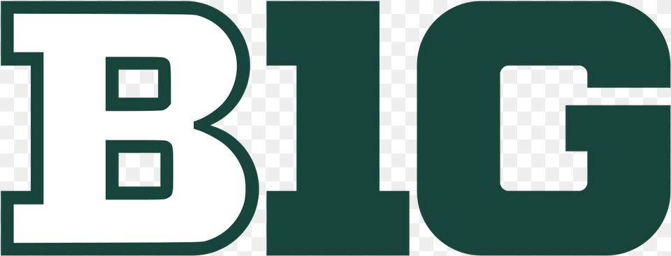 Big Ten Logo Michigan, Number, Symbol, Text, Green Free Png