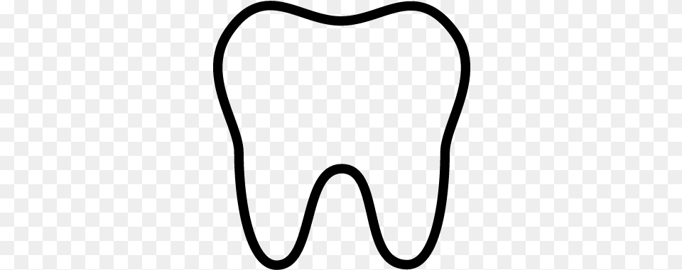 Big Tooth Vector Tooth Outline, Gray Free Png