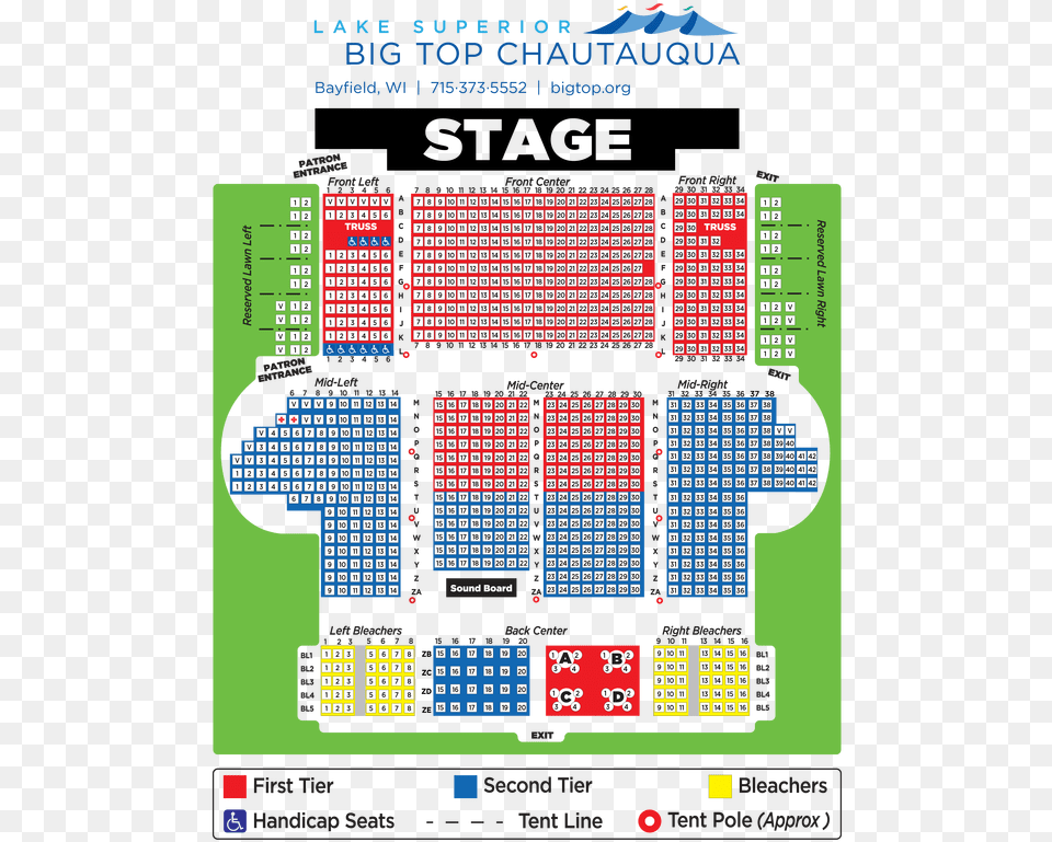 Big Top Chautauqua Seating Chart Big Top Seating Map, Scoreboard, Text Png