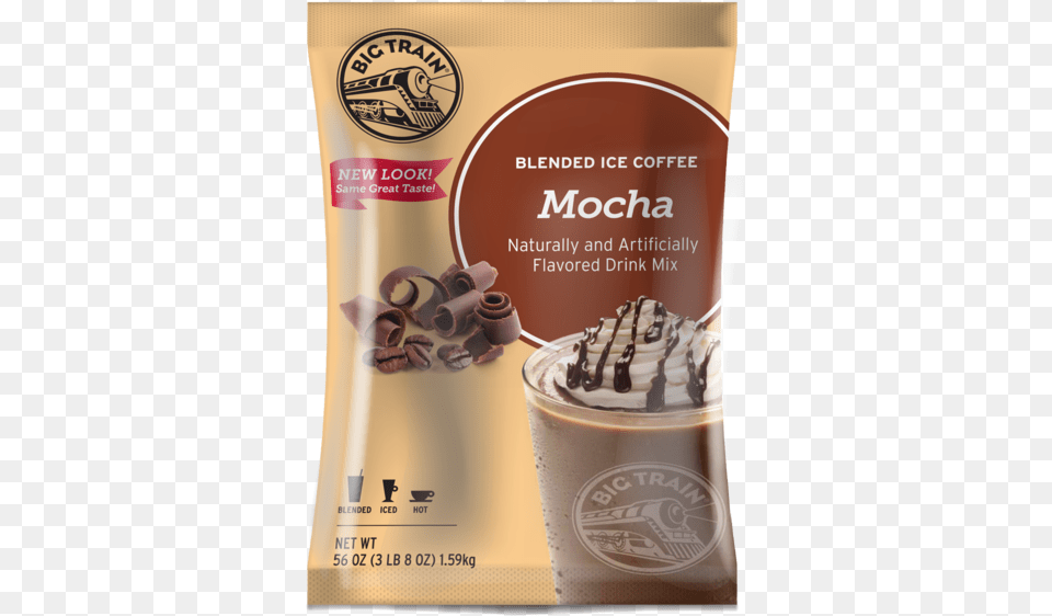 Big Train Mocha Blended Iced Coffee Mix Big Train Mocha Coffee, Cup, Chocolate, Dessert, Food Free Transparent Png