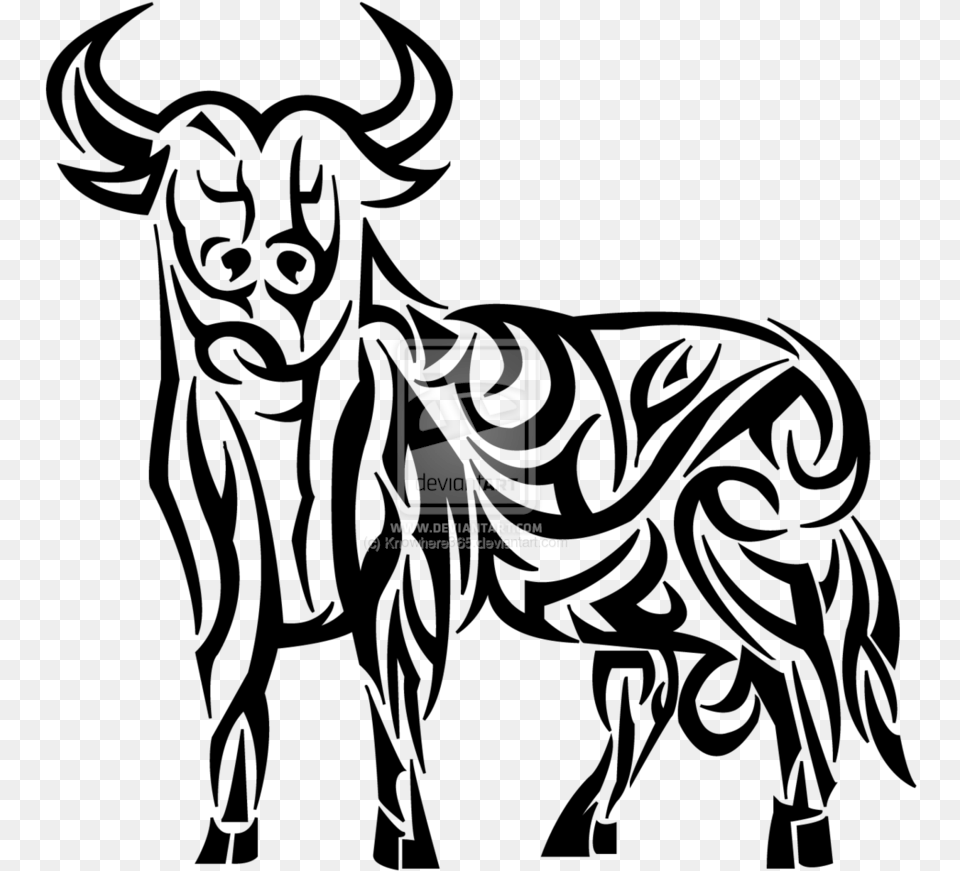 Big Tribal Bull Tattoo Tribal Bull Tattoo, Logo Free Png Download